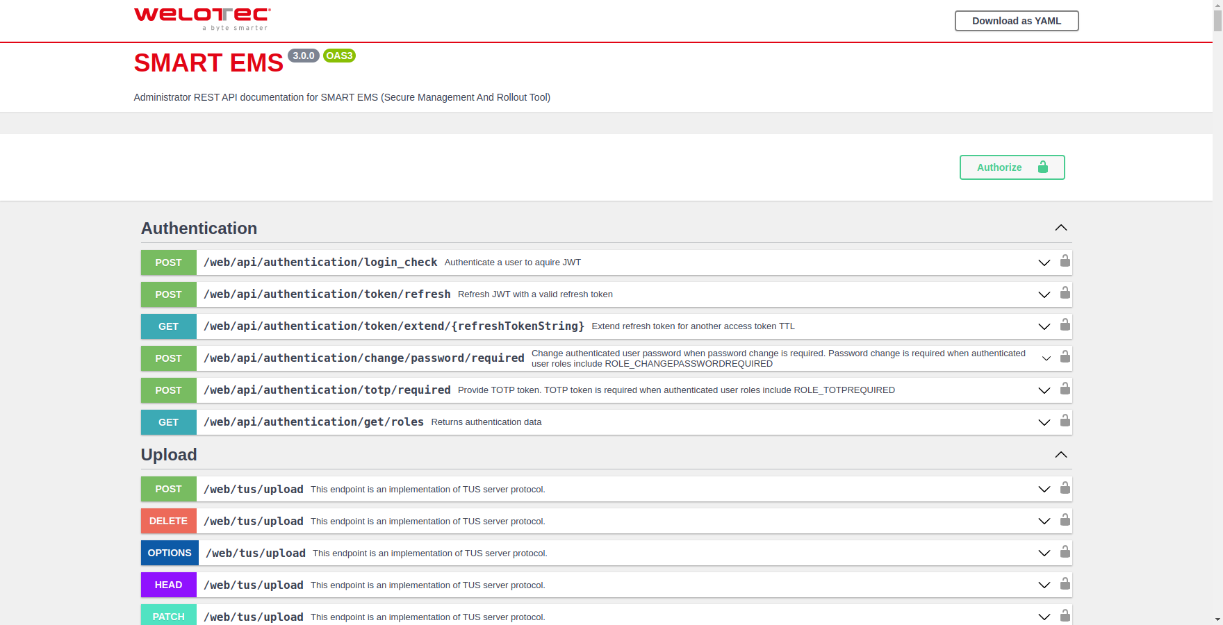 REST API documentation